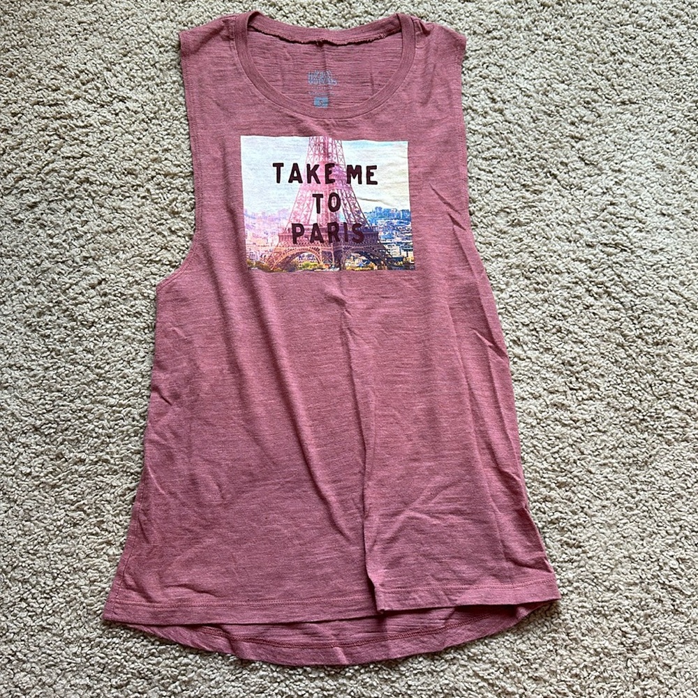 Raw Threads Athletics Take Me To Paris Muscle Tank